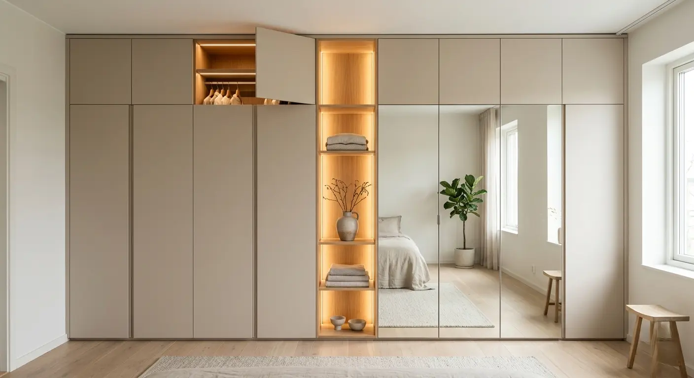 Modern minimalist wardrobe Bangalore